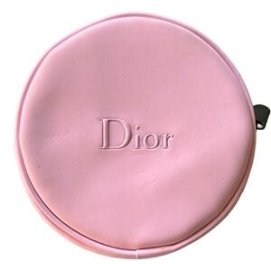 Dior round pink makeup bag